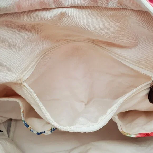 RARE Vintage Ralph Lauren “Melissa on White” Floral Cotton Tote!  XL - Picture 5 of 16